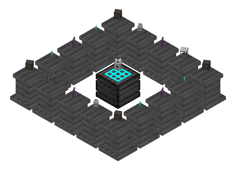 Fusion Reactor Controller: Crafting Core und 16 belegte Podeste
